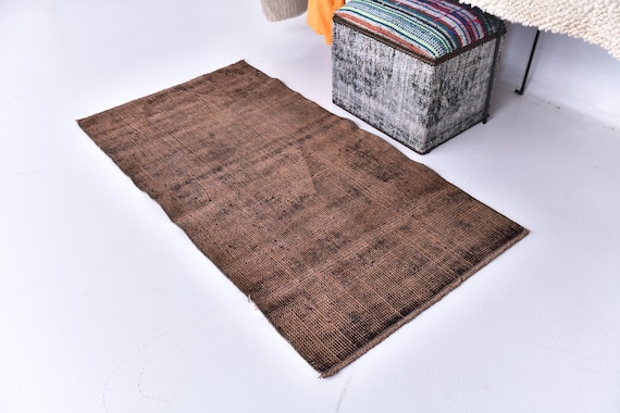 2x5 Vintage Small Runner Rug, 2x5 Caramel Color Rug, 2x5 Rug, Handwoven Wool Rug, 2x5 Hallway Rug, 2x5 Turkish Runner