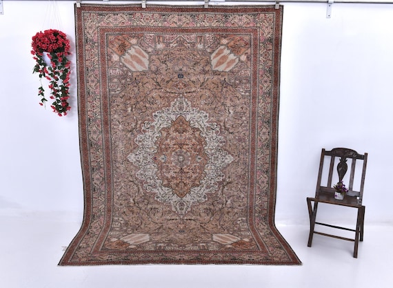 6x9 Vintage Persian Area Rug, 6x9 Persian Rug 6x9 Rug Wool Handmade Vintage Rug 6x9 Area Rug 6x9 Vintage Rug Living Room Bedroom Rug 57s