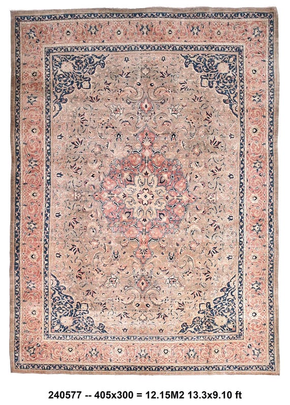 10x13 Red Navy Blue Persian Rug, Oversize Persian Rug, Large Area Rug, 10x13, Wool Handmade Persian, 10x13 Persian Rug, Red Blue Persian Rug