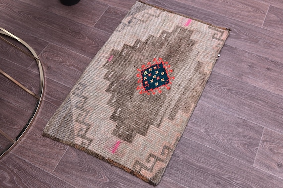 1x2 Vintage Doormat Rug 1x2 Turkish Vintage , 1x2 Vintage Door Mat, 1x2 Area Rug, 1x2 Small Size Rug, Turkey Rug, 1x2 Turkish Rug, Farmhouse