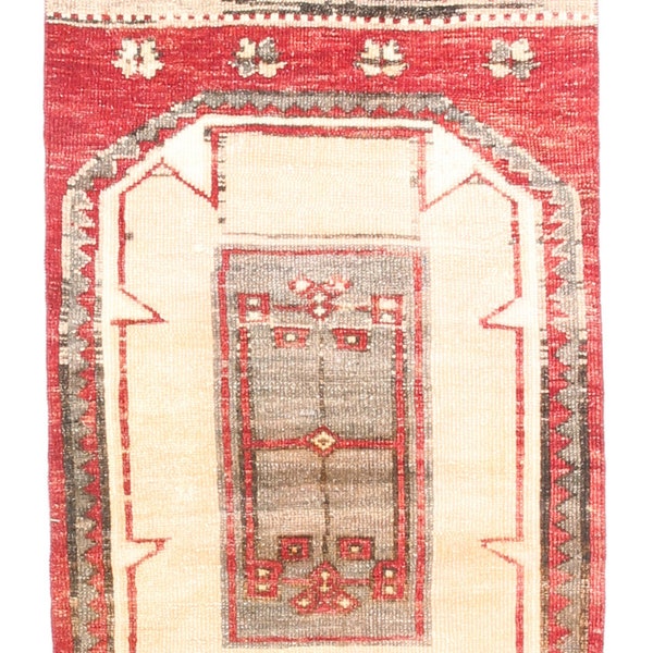 2x3 Area Rug, 2x3 VINTAGE PERSIAN HERIZ Rug, 2x3, Persian Heriz Rug, Handmade Oushak Rug, Neutal Rug ,Small Persian Rug,  Vintage Rug, 2x3