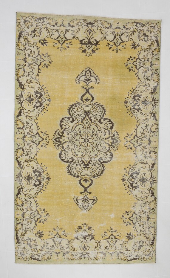 5x8 Area Rug, 5x8 Vintage Rug,  5x8 TURKISH VINTAGE AREA Rug, 5x8, Oriental Vintage Rug, Wool Handmade Oushak, Turkish Rug 5x8, Antique 60s