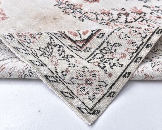 6x10 Brown and Beige Turkish Rug, 6x10 Vintage Rug, Handmade Authentic Rug, 6x10 Rug, Farmhouse Decor, Living Room, Bedroom Rug, Antique 56s