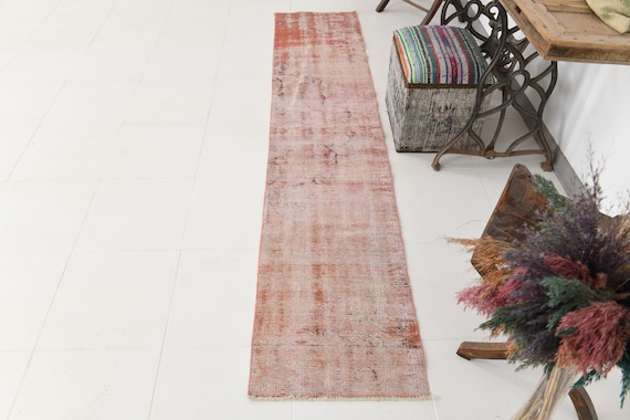 2x8 Rugs, 2x8 Vintage Runners, 2x8 TURKISH VINTAGE RUNNER Rug, 2x8, Vintage Runner Rug, Oushak Handmade Vintagei 2x8 Runners, Rug For Hall