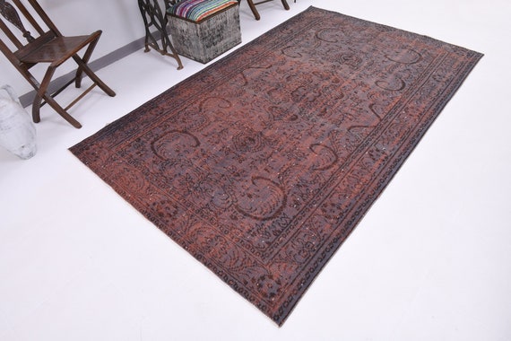 5x9 AREA RUG, 5x9 Turkish Vintage Rug, 5x9 Turkish Rug, 5x9 Area Rug, Handmade Rug, Floral Rug, Turkey Rug, 5x9 Persian Rug, Abstract Rug