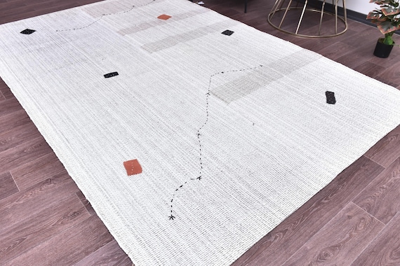 7x10 Patchwork Kilim,  Area Rug, 7x10 Gray Color, 7x10 Large Area Rug, Wool Handmade Kilims, Rugs 7x10, Neutral Rug, Tribal Kilim Rug