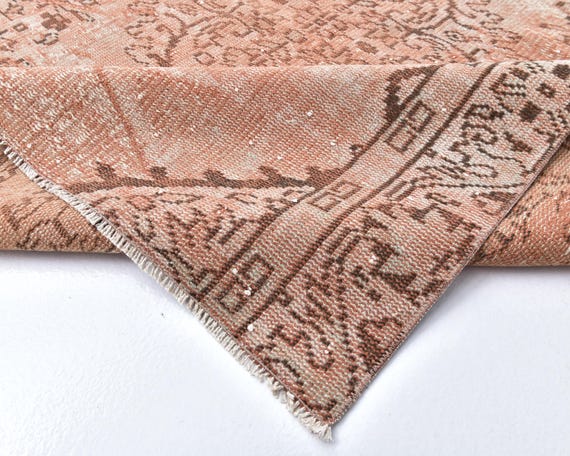 5x7 Turkish Rug, 5x7 Copper Brown Turkish Rug, 5x7 Rug, Oriental Handmade Rug, Oriental Classic Stlye,  Vintage Rug 5x7, Living Room, 57s
