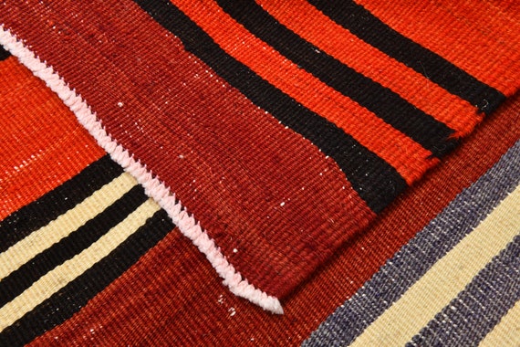 4x13 Striped Vintage Kilim Runner Rug, 4x13 Light Color Rug, 4x13 Handmade Wool Jute Kilim Rug, Traditional Woven Rug, 4x13 Hallway Rug,