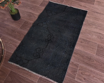 2x3 BLUE DOORMAT RUG, Handmade Oriental Rug, 2x3 Area Rug, Small Blue Rug, 2x3 Vintage Door Mat Rug 2x3, Rug Shabby Chic Rug,Bath Mat Rug