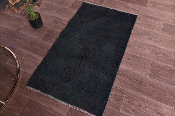 2x3 BLUE DOORMAT RUG, Handmade Oriental Rug, 2x3 Area Rug, Small Blue Rug, 2x3 Vintage Door Mat Rug 2x3, Rug Shabby Chic Rug,Bath Mat Rug