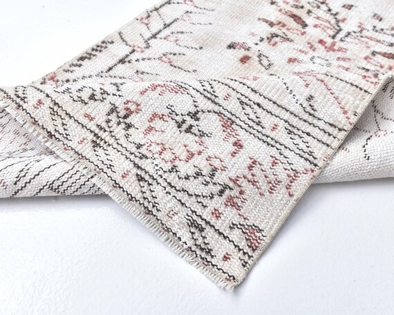 3x10 TURKISH RUNNER RUG, 3x10 Brown and Beige Turkish Runner 3x10 Rug Oriental Handmade Rug 3x10 Runner Rug Vintage Runner 3x10 Antique 56s
