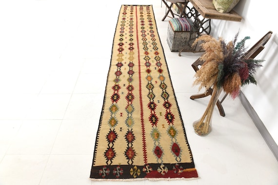 3x15 Runner Rug, 3x15 Vintage Kilim, 3x15 TURKISH KILIM RUNNER Rug, 3x15, Kilim Runner 3x15, Wool Handwoven Kilim, 3x15 Rugs, Rug For Entry