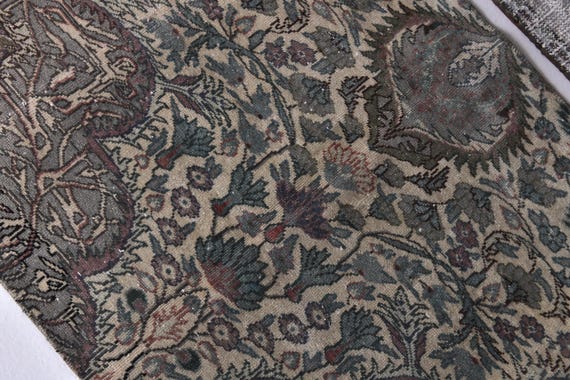 2x6 Vintage Peacock Paisley Design Runner Rug, 2x6 Handwoven Oriental Runner, 2x6 Hallway Runner Rug, 2x6 Handmade Wool Rug, 2x6 Turkish Rug