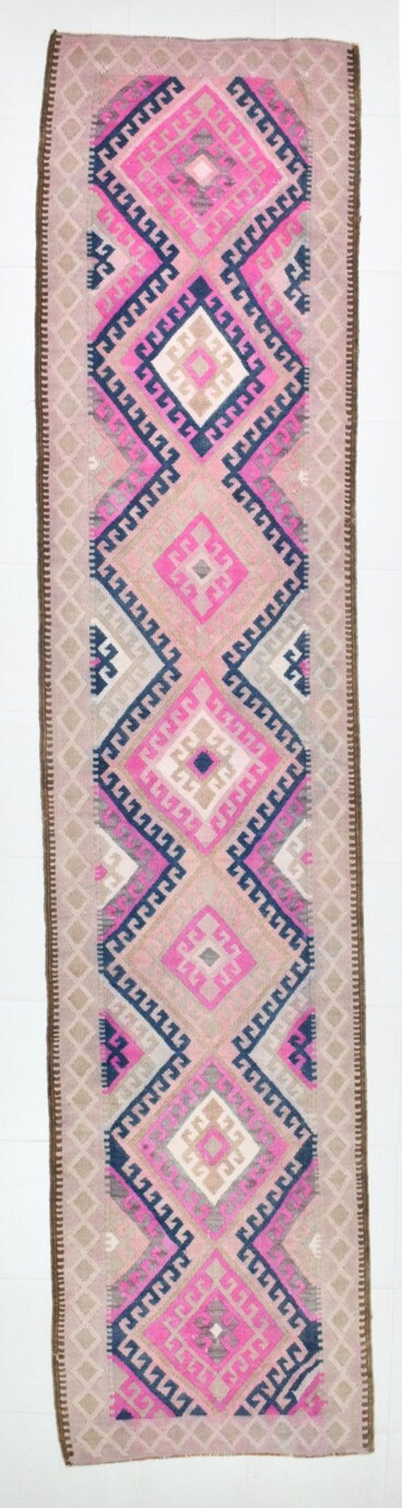 3x13 Runner Rug, 3x13 Turkish Runner, 3x13 TURKISH VINTAGE RUNNER Rug, 3x13, 3x13 Turkish Runners, Handmade Oushak Rug, Long Stair Runners