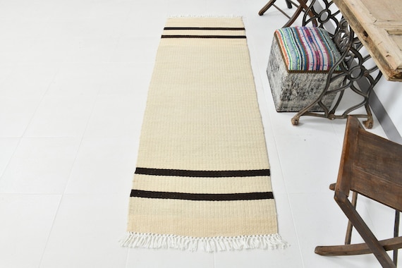 2x7 Rugs, 2x7 Hemp Runner, 2x7 TURKISH HEMP RUNNER Rug, 2x7, Hemp Runner, Cream & Beige Hemp Rug, 2x7 Rugs, Rug For Living Room, Anatolian