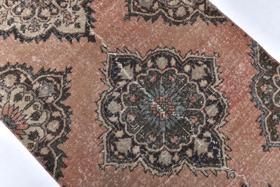 3x14 Brown Red Persian Runner Rug, 3x14 Persian Runner, 3x14, Long Wide Handmade Rug, 3x14 Runner Rug, 3x14 Vintage Runner Rugs For Hallway