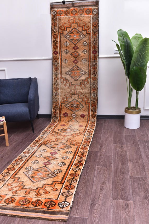 3x13 Vintage Long Traditional Hallway Kitchen Wool Runner Rug, Outlet