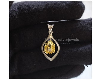 Ganesha-hänge i sterlingsilver: Andligt halsband, borttagning av hinder