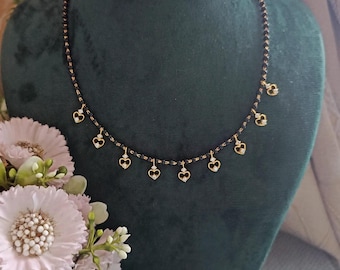 Mangalsutra de plata de ley chapado en oro: joyería india con diamantes de circonita cúbica