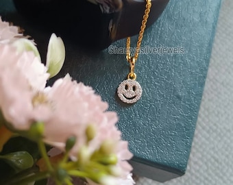 Watch Charm, 925 Sterling Silver Charm, Watch Strap Hanging Charm Jewellery, Charm Watches, Solid Silver Watch Stacker,Smiley charm