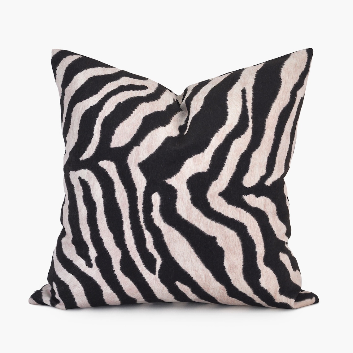 Zebra Print Cushion Cover Zebra Pile Pillow Velvet Throw Etsy