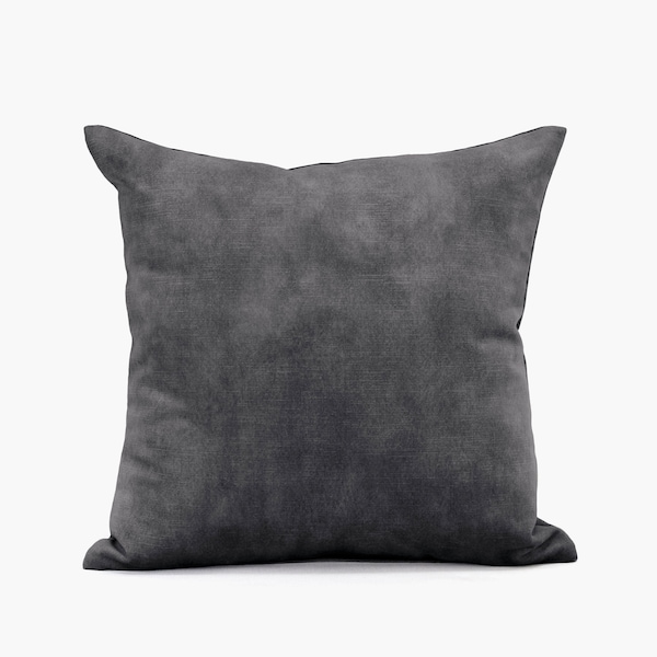 Charcoal Gray Velvet Pillow Etsy
