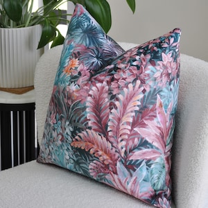 Tropical Paradise Cushion Cover, Palm Leaves Print Pillow Case