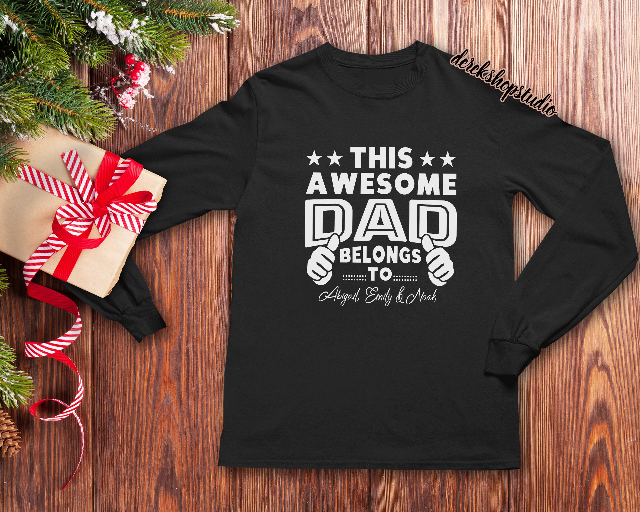Personalized This Awesome Dad Belongs To Shirt Gift for | Etsy