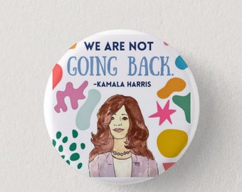 Botones con citas de Kamala Harris