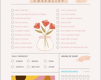 Lista de verificación de autocuidado