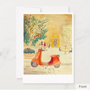 Vespa platte notecards