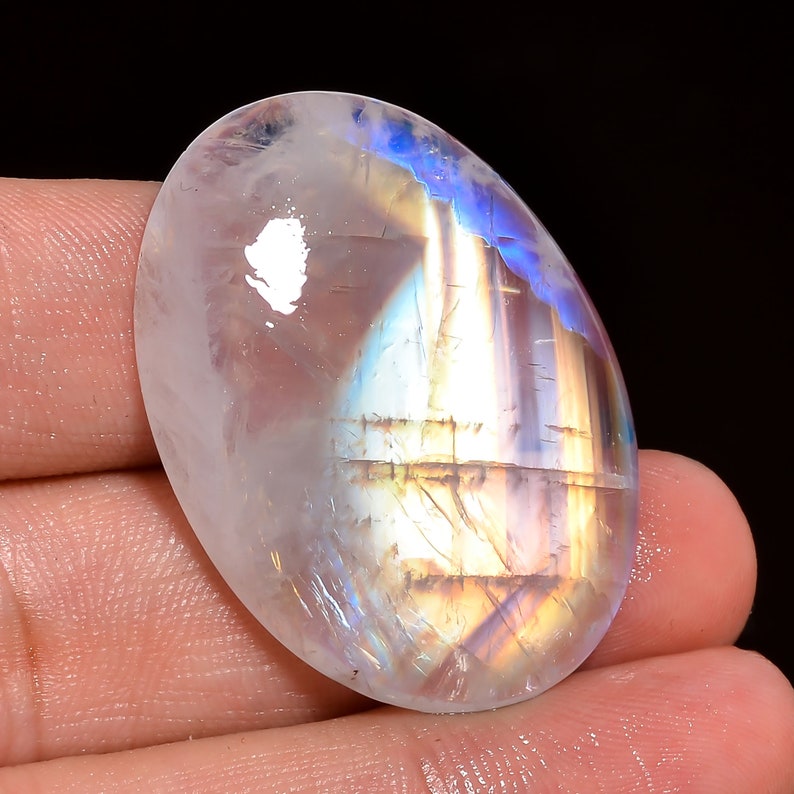 Natural White Rainbow Cabochon, Top Quality moonstone, Gemstone Natural White Rainbow Cabochon, Top Quality moonstone, Gemstone