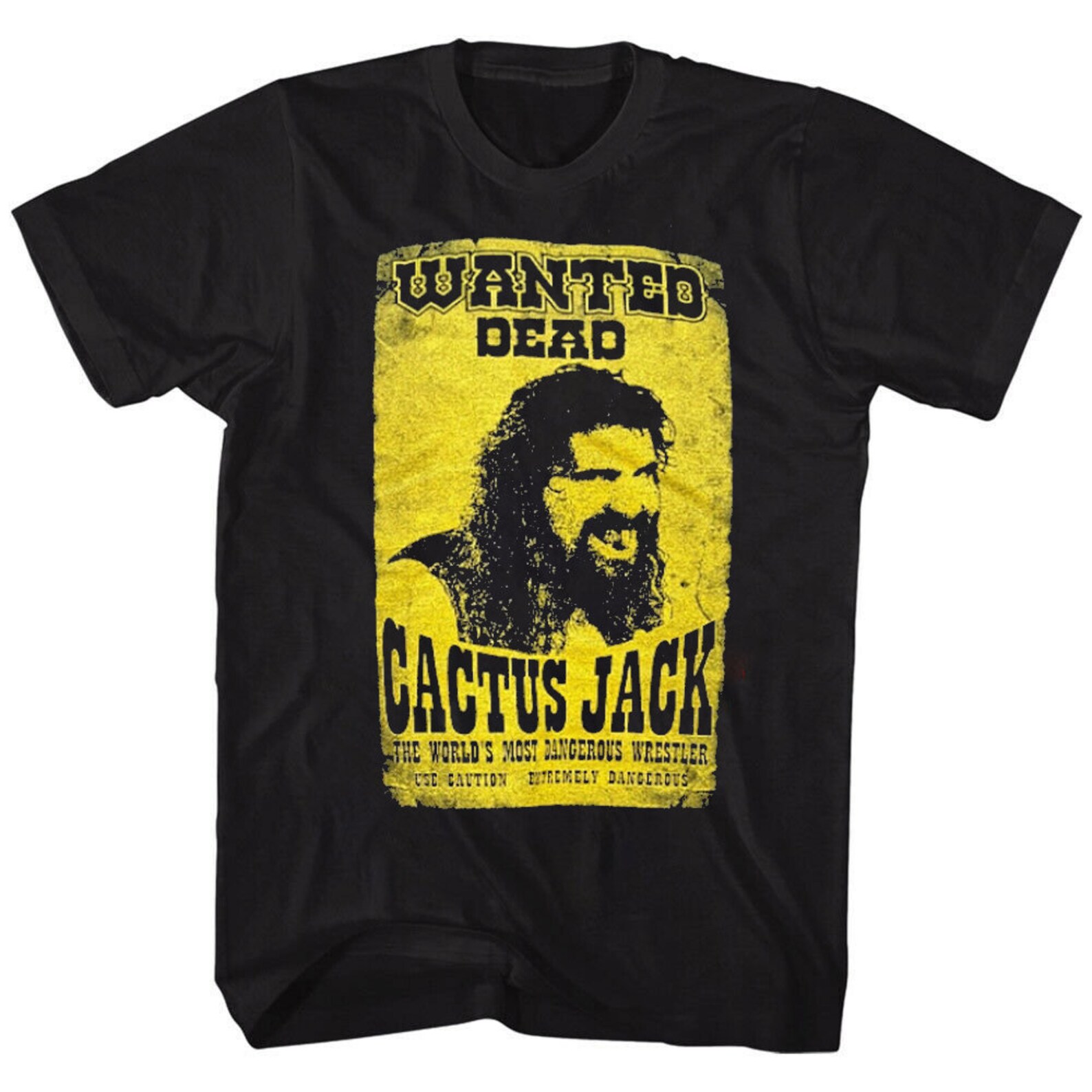Cactus Jack Wanted Dead Mick Foley Tshirt Vtg Mick Foley Etsy