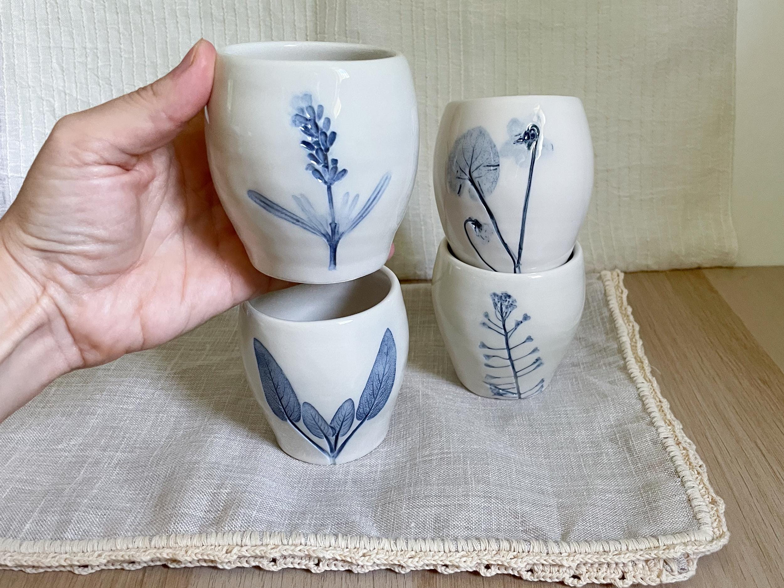 Tazze Da Caffè Colorate QUATTRO Tazze Da Caffè Fatte A Mano In Ceramica, Set Di 4 Set Tazze Da Tè - 5