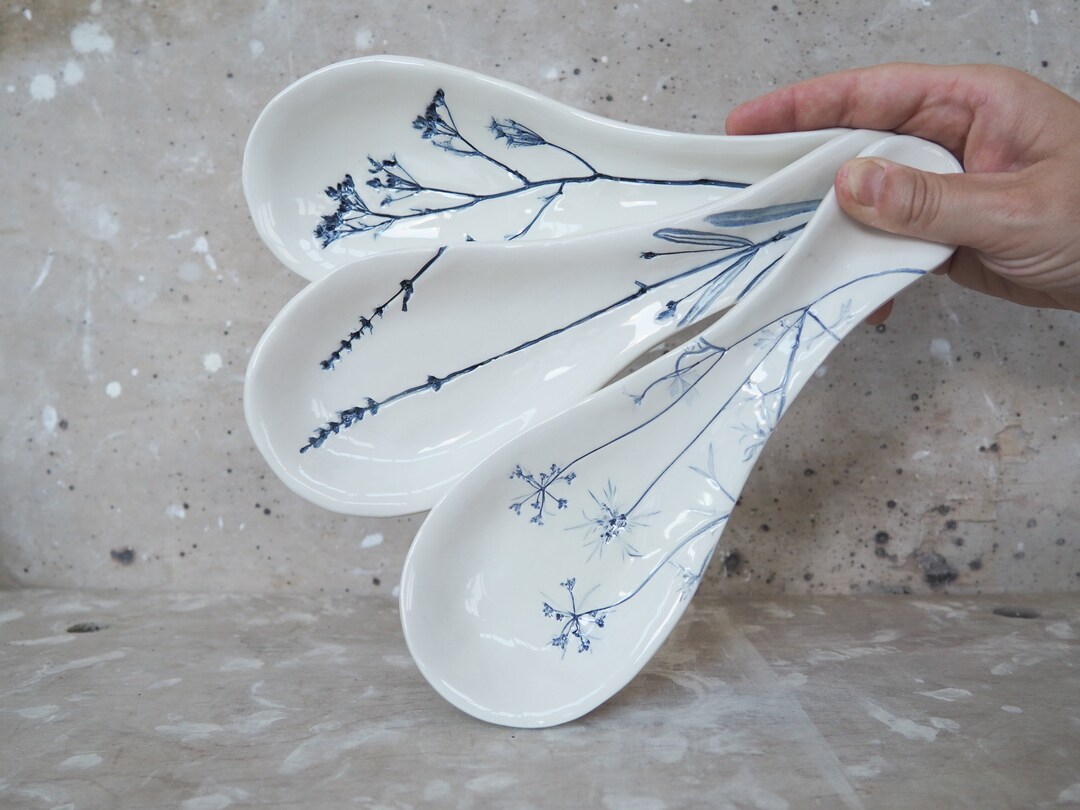 Belle Vous 4 Pezzi Poggiamestolo Ceramica Bianco Con | FindTheDeal - 10