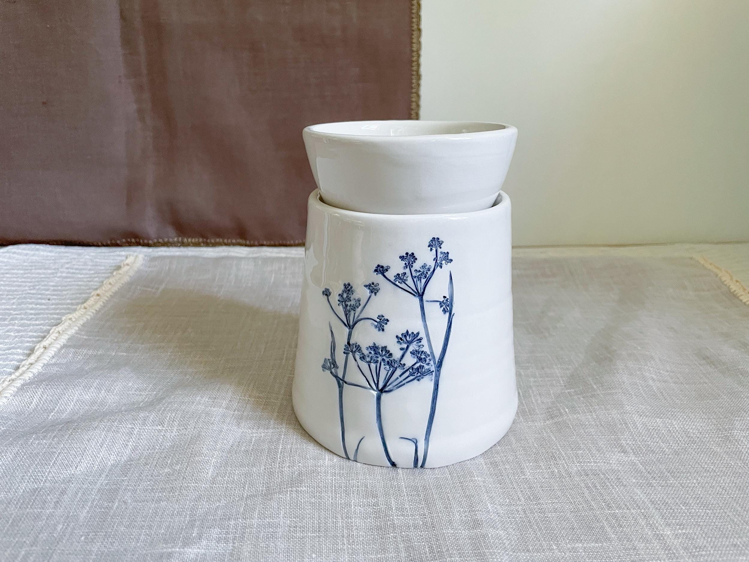 Bruciatore di Oli Essenziali In Ceramica per Aromaterapia, Scaldacera