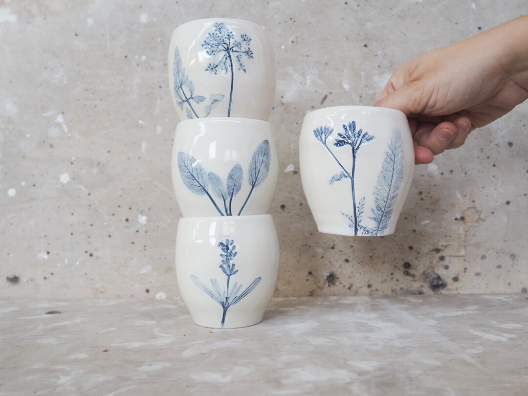 Ceramic Tea Cups Espresso Cups Set of 4 Coffee Cups Without Etsy