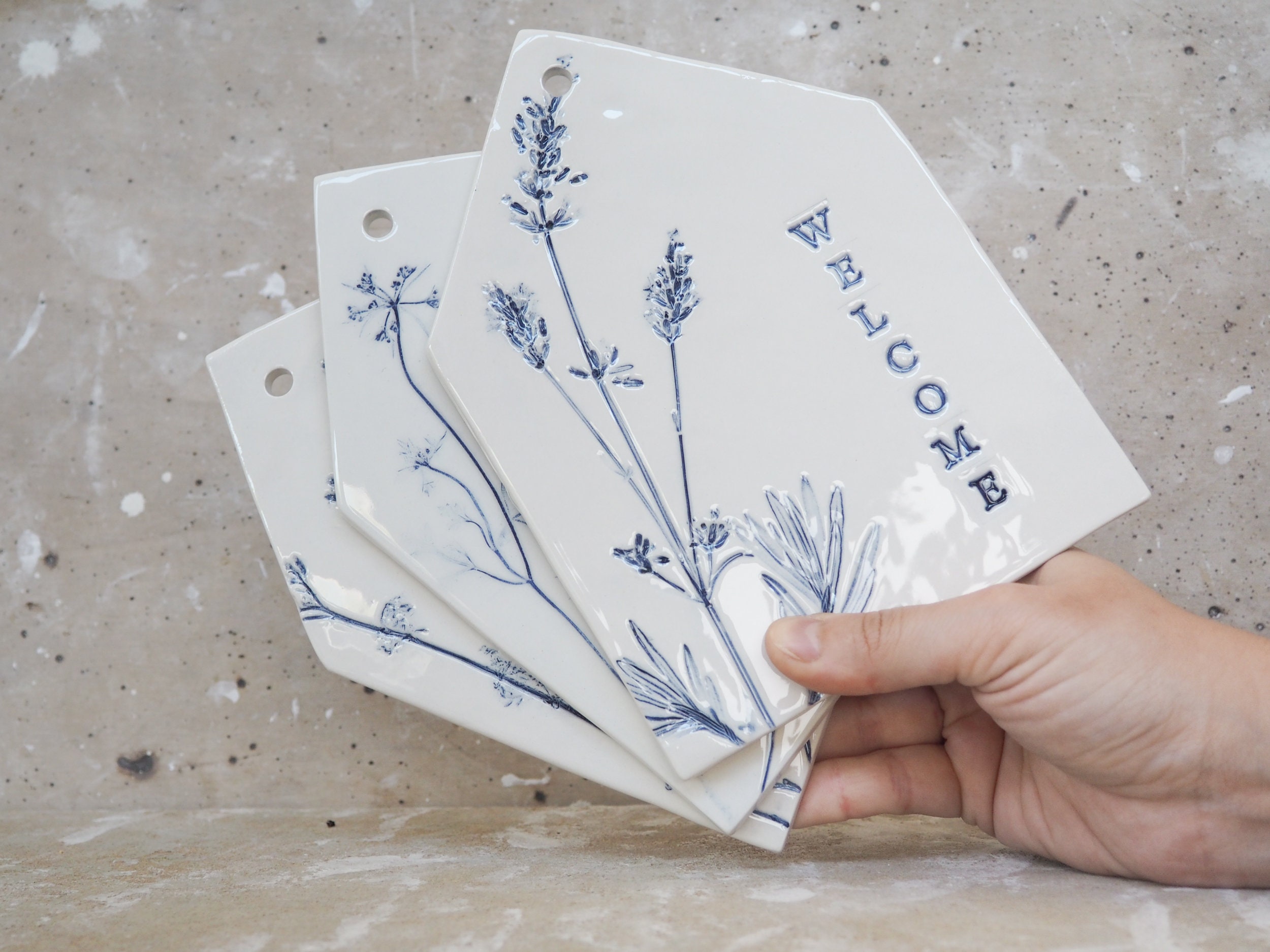 Welcome Sign, Ceramic House Sign, Ceramic Plaque, Wall Hanging ...
