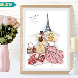 Personalized Best Friend Gifts, Fashion Girls in Paris, Sisters Love