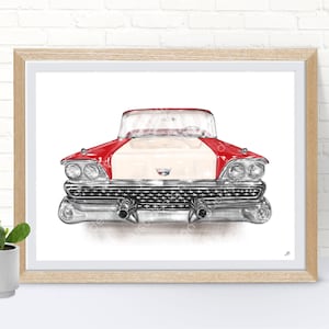 Ford Fairlane 1959, Classic American Car Wall Art