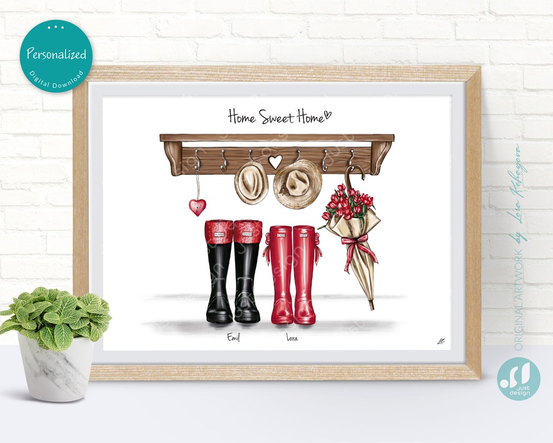 Custom Wellies Custom Welly Boots, Wellies, Personalized Gifts, Family Gifts Print ...