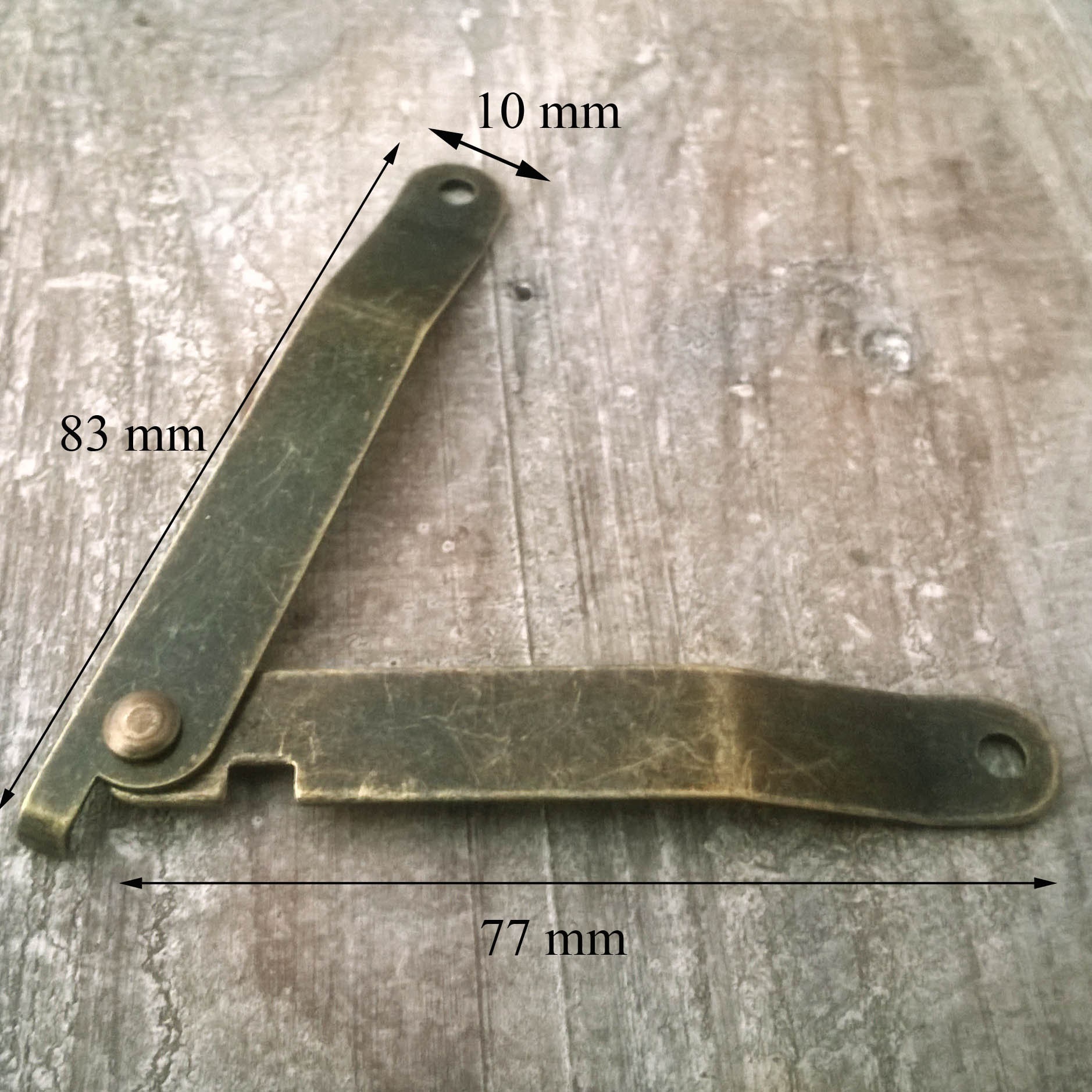 Lot de 6 Charnières Compas Style Ancien, Idéal Rénovation Meubles