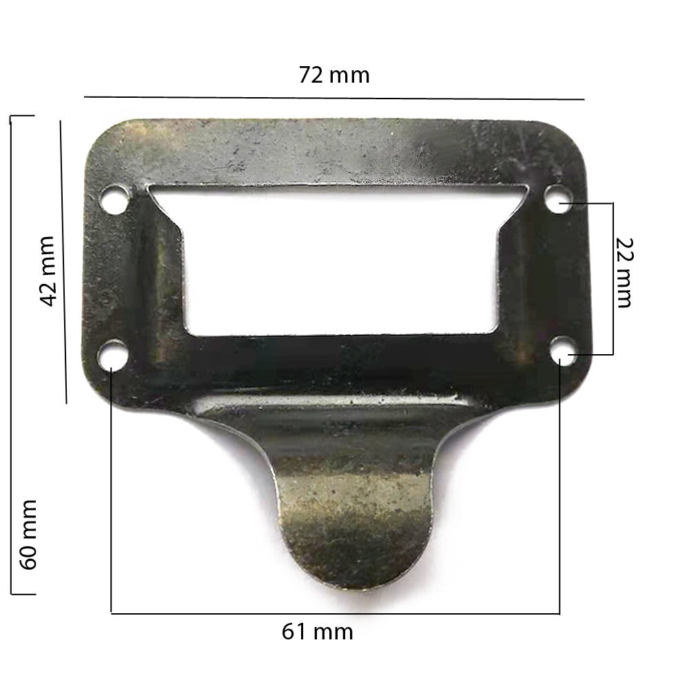 Lot de 10 Poignées Porte-Étiquette, Bronze, Tiroir, Meuble, Casier, Porte, Name Card, Drawer, Fer, M