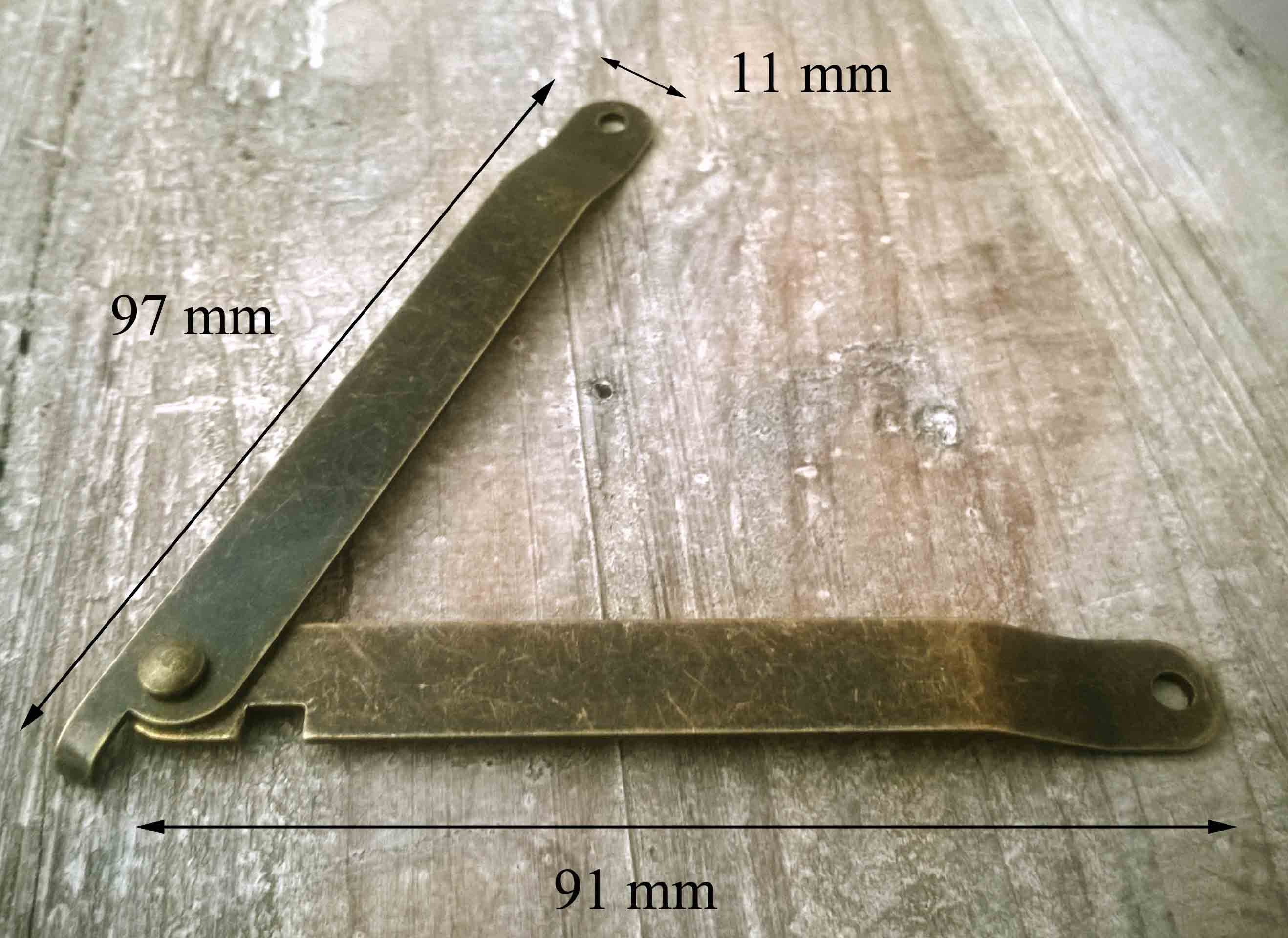 Lot de 6 Charnières Compas Style Ancien, Idéal Rénovation Meubles