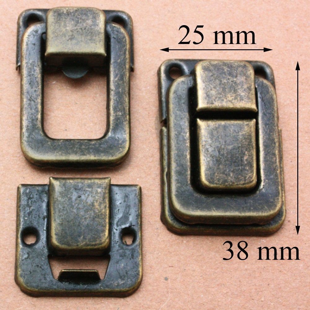 Lot de 5 Fermoirs Fermeture Coffre à Bijoux Boîte Encens Présentoir Vitré, Loquets Porte ou Ferme-Po