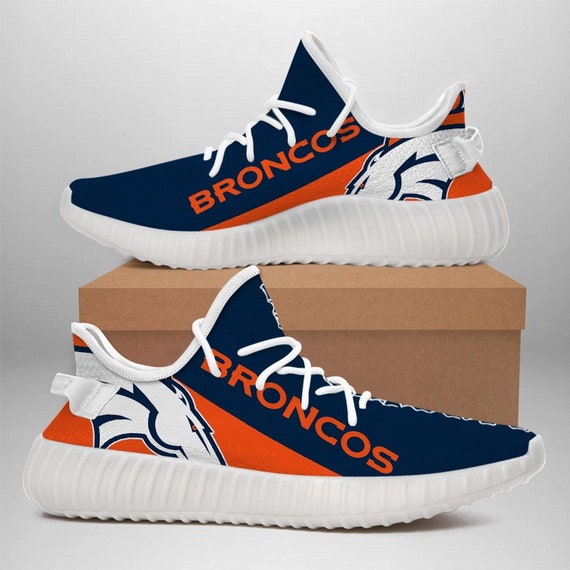 Denver Broncos Yeezy Boost 350 Denver Broncos Sneakers | Etsy