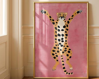 Blurred Pink Leopard Print - Funky Kitchen Wall Art -  Eclectic Prints - Maximalist Decor