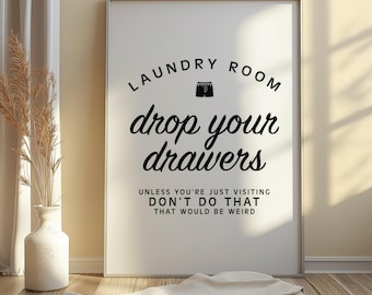 Decoración para el cuarto de servicio - Arte para la pared de la lavandería - Frases sobre el lavado - Pósters de cocina - Láminas para el hogar