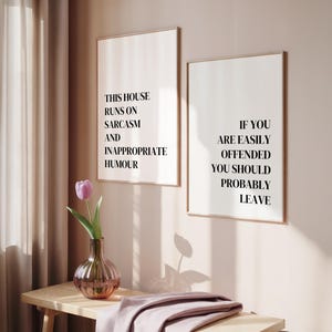 Sarcastic Prints - Funny Set of 2 prints - Crazy House Poster image 5