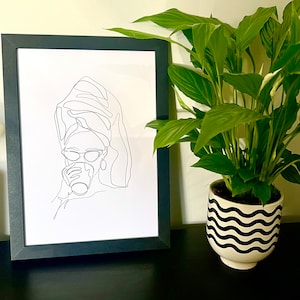 Bathroom Line Art Print: Modern Minimalist Decor, UK Made